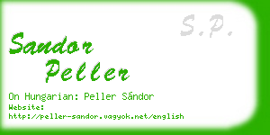 sandor peller business card